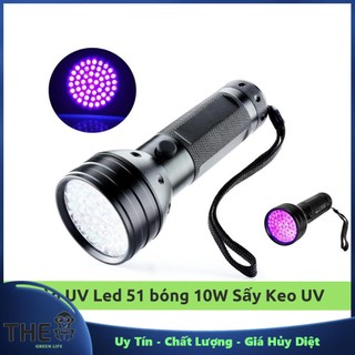 Đèn UV Led 51 bóng 10W Sấy Keo UV, Soi Tiền