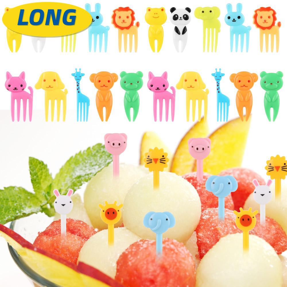Set 10 / 30 Nĩa Ăn Trái Cây Mini Hình Động Vật Dễ Thương Có Thể Tái Sử Dụng