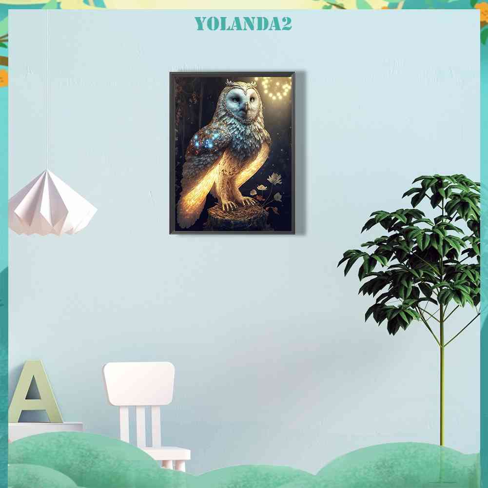 Tranh Đính Đá Kim Cương Toàn Bộ 5D DIY Hình Vẽ Con Cú