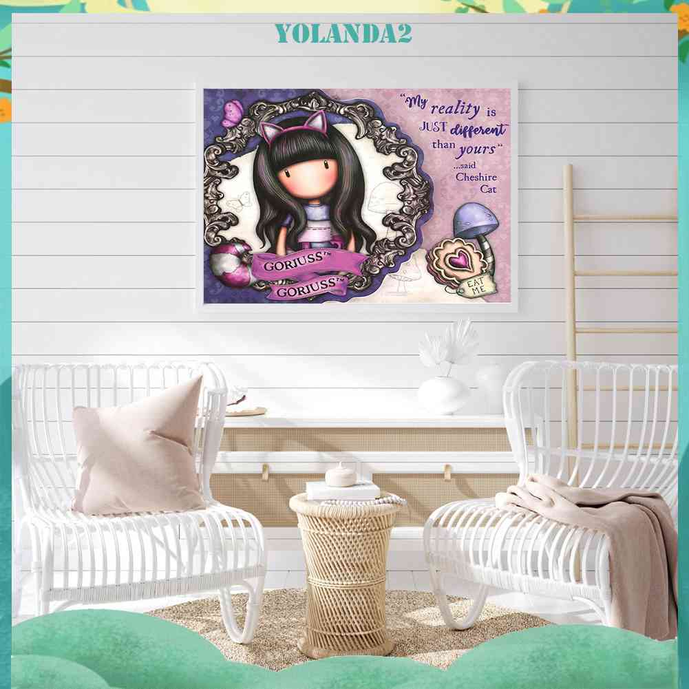 Tranh Đính Đá Kim Cương Toàn Bộ 5D DIY Hình Búp Bê