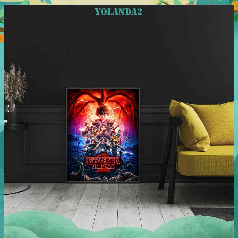 Bộ Tranh Đính Đá Tự Làm Toàn Diện Họa Tiết Stranger Things