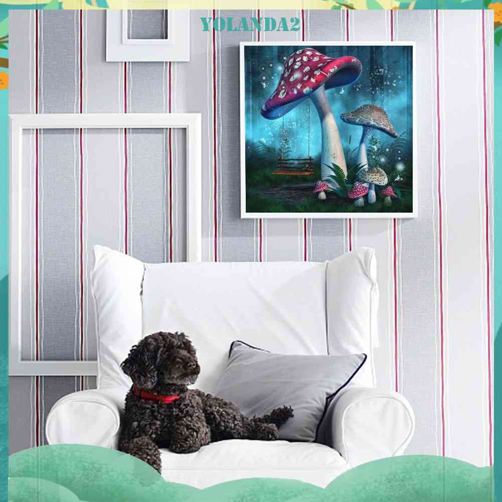 Tranh Đính Đá Kim Cương Toàn Bộ 5D DIY Hình Cây Nấm