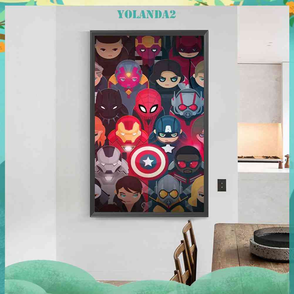 Bộ Tranh Đính Đá 5D Họa Tiết Hoạt Hình Dễ Thương Độc Đáo DIY Dùng Trang Trí Nhà Cửa