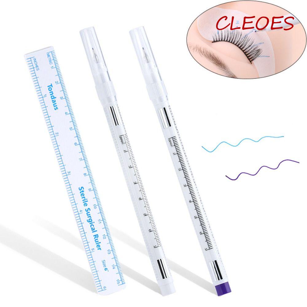 Bút Đánh Dấu Mực Xăm Lông Mi Kèm Thước Kẻ Tiện Dụng Cho Người Mới Bắt Đầu