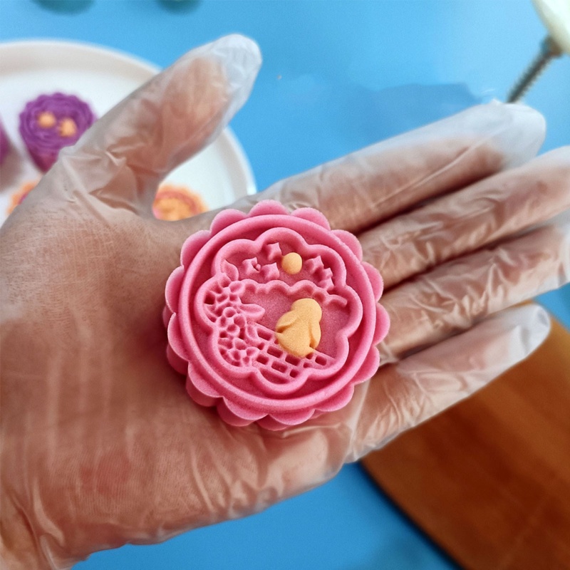 Khuôn Nhấn Làm Bánh Trung Thu Hình Thỏ / Mặt Trăng Toàn Diện