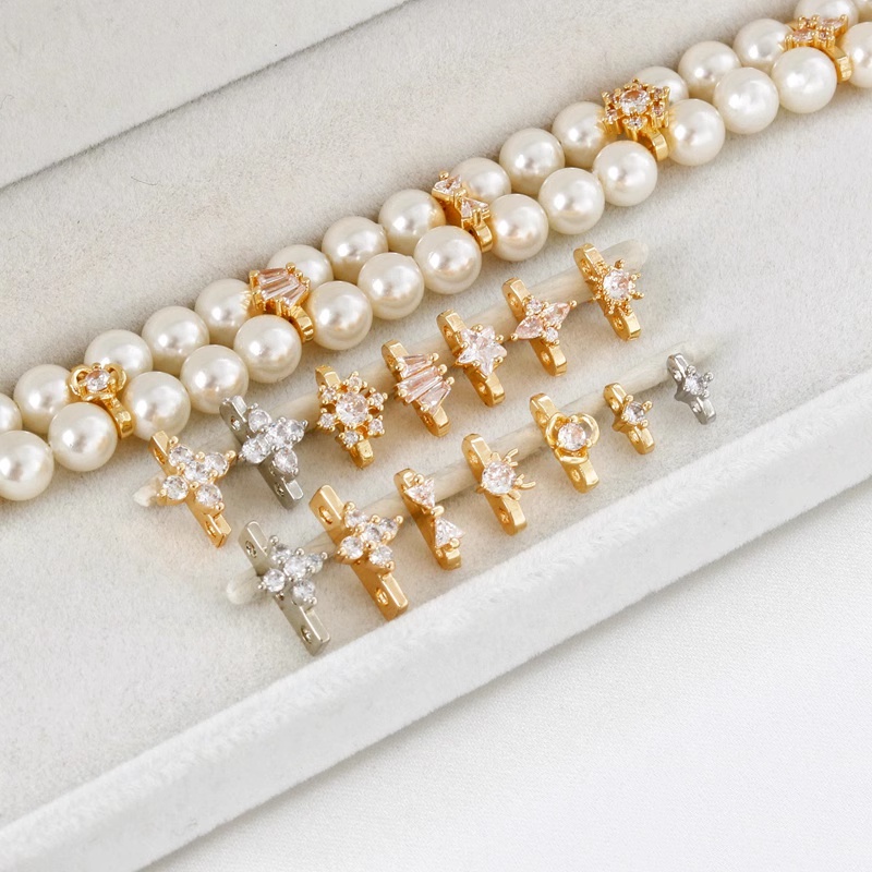 Hạt Cườm Hai Hàng Ba Hàng Màu Vàng 14k Làm Vòng Tay / Dây Chuyền diy