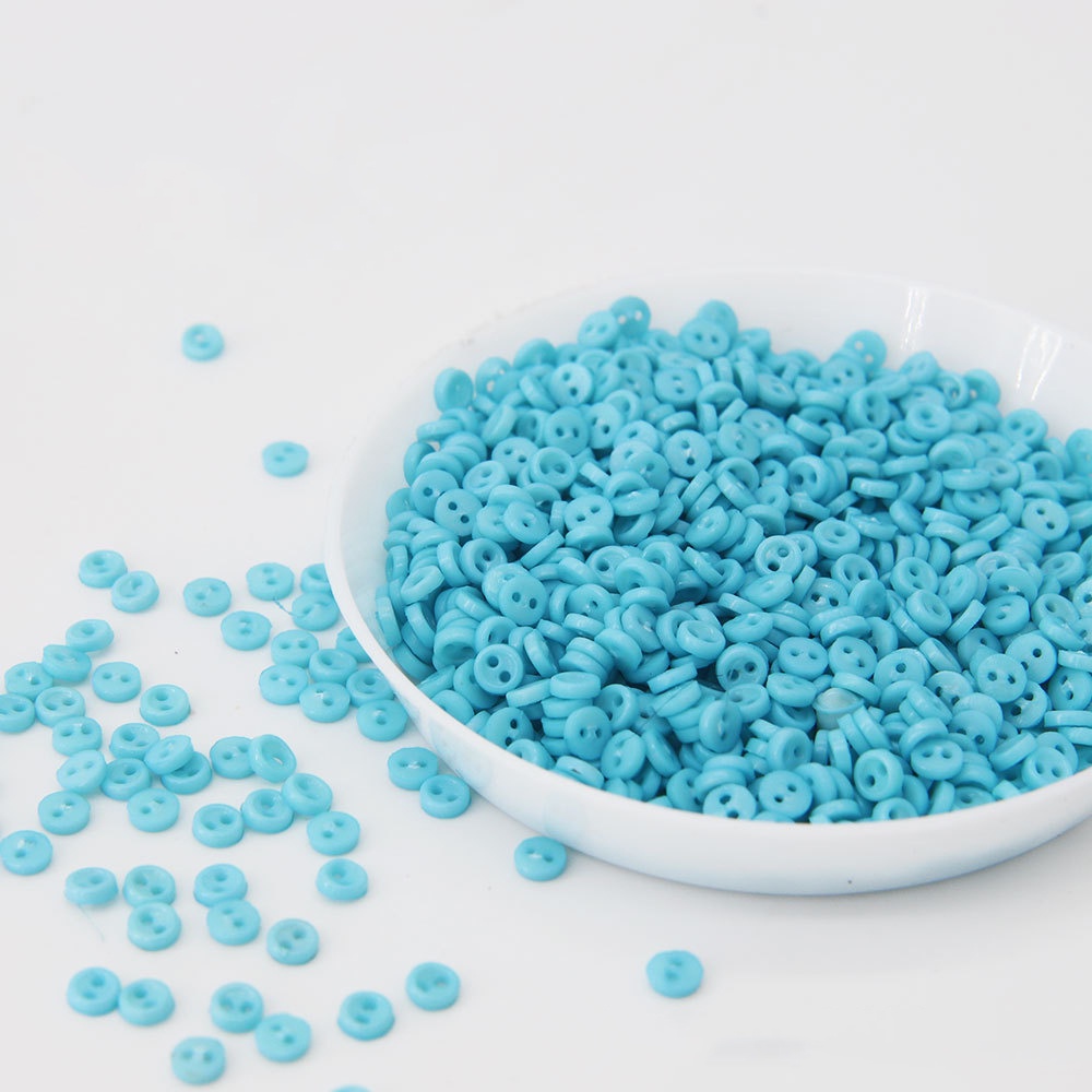 100 chiếc Mini Buttons Quần áo búp bê nhựa Nút tròn Quần áo hoạt hình thủ công may DIY Craft Needle Life