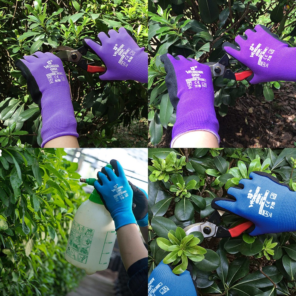 1 Cặp Găng Tay Nitrile Bảo Vệ Ngón Tay An Toàn Khi Làm Vườn Cho Nam Và Nữ (Màu Tím)