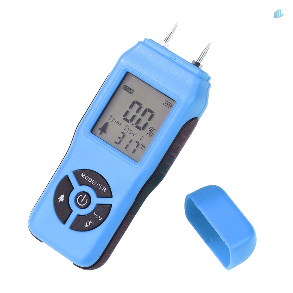 Máy Đo Độ Ẩm Màn Hình LCD Kỹ Thuật Số (s2mwvn) Bằng Gỗ Có Đèn Nền