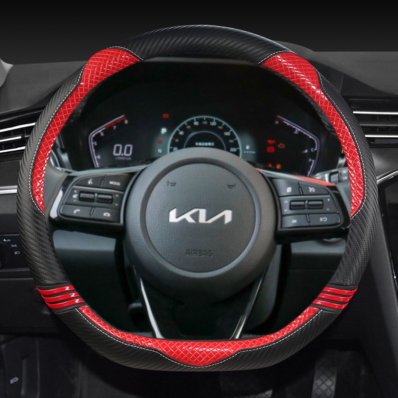 Bọc Vô Lăng Xe Hơi 38cm 15 "Bằng Da Chuyên Dụng Cho Kia Ceed Sportage Picanto Cerato Seltos Soul Rio 3 4 5 K3 K5 2022