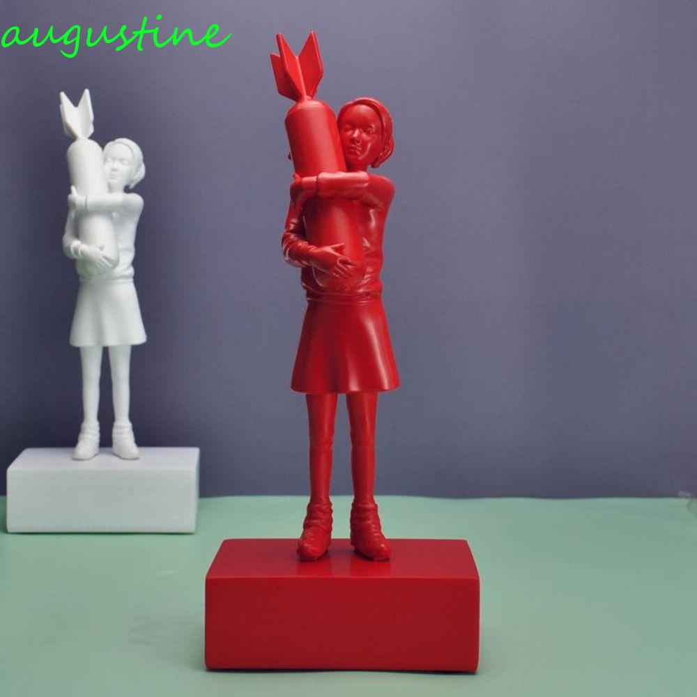 Mô Hình Tượng Cô Gái AUGUSTINE Bằng Nhựa Resin Chất Lượng Cao Siêu Bền Điêu Khắc Cầu Nguyện Hòa Bình Đơn Giản