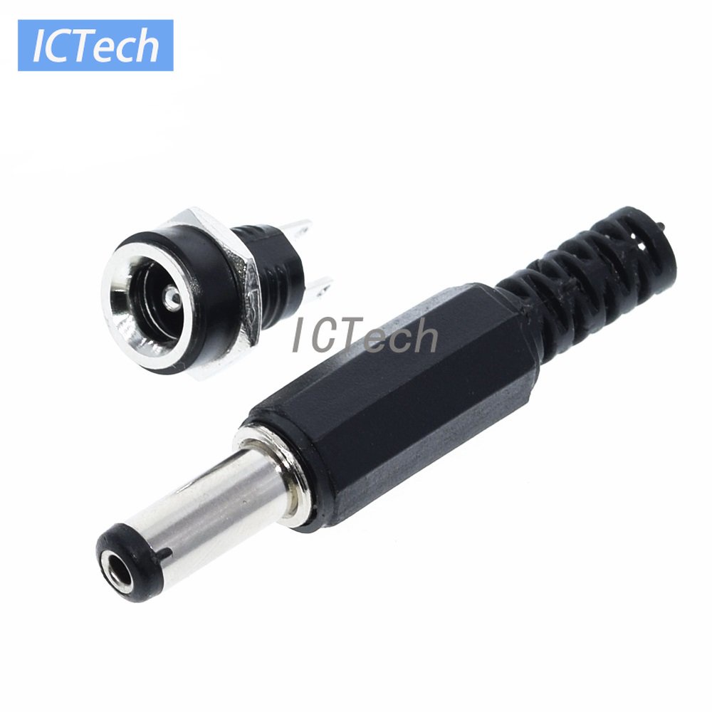 10 Đầu Nối DC-022B + DC 5.5x2.1mm 5.5x2.5mm 5.5 * 2.1 5.5 * 2.5 * 2.5 * 2.5