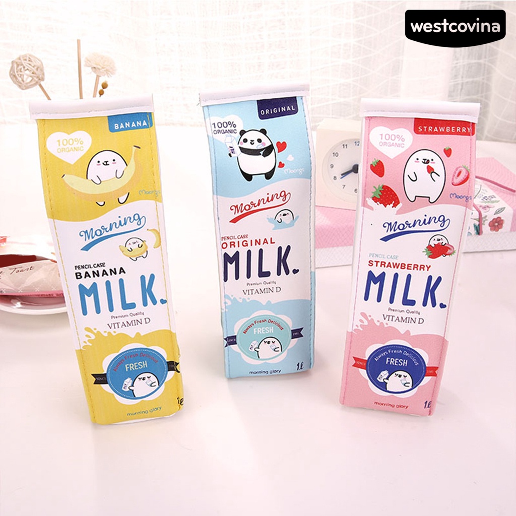 [COD]♪Túi Đựng Bút Giả Da Sức Chứa Lớn Có Khóa Kéo Tiện Dụng Cho Nam