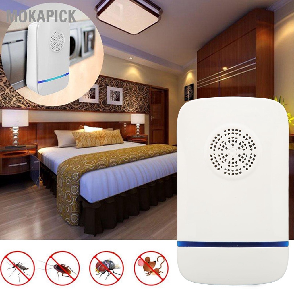 Mokapick Máy Đuổi Côn Trùng Bảo Hiểm Hiệu Quả Hoạt Động Êm ABS Trắng Điện Tử Trong Nhà Cho Khách Sạn 90V Đến 250V