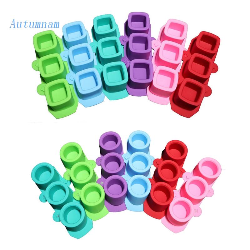 Khuôn Silicone Đúc Chậu Trồng Cây 3 Lỗ Hình Tròn / Vuông