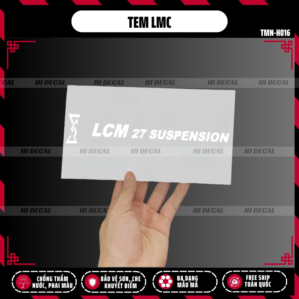 Tem LCM decal sticker dán phuộc xe máy | TMN-H007 | Decal tem sticker hình dán chống nước, chống phai màu