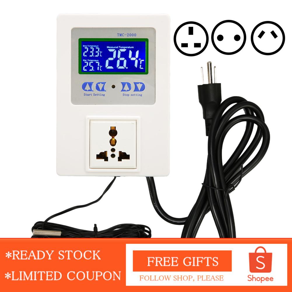 Alwaysonline Temperature Controller  Digital 4 Buttons Heating Cooling Mode for Pet Breeding