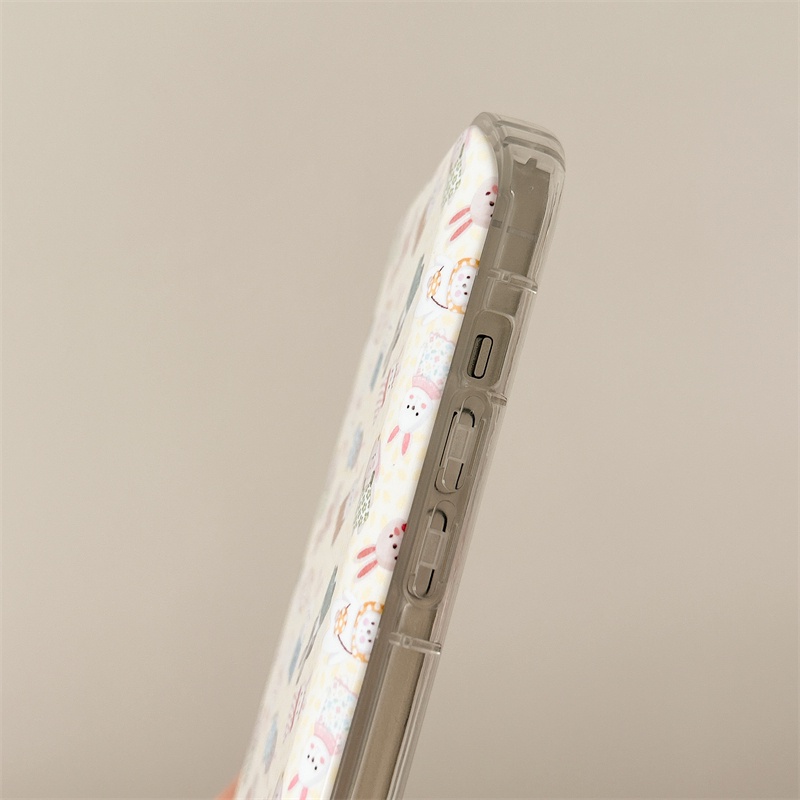 Mới Ốp Điện Thoại Có Nắp Trượt Bảo Vệ Màn Hình Chống Rơi Họa Tiết Chú Thỏ Dễ Thương Cho iP Phone 14 11 12 13 Pro Max Plus