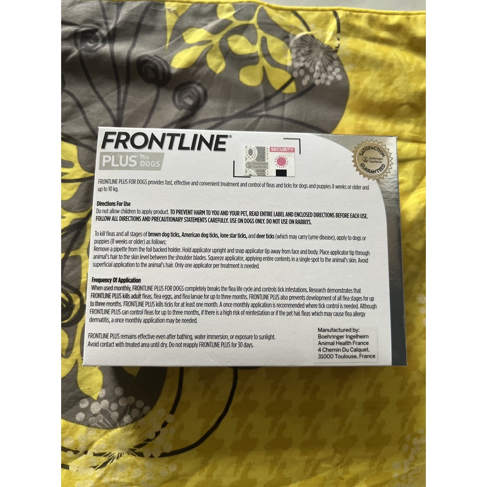 Frontline plus - sản phẩm nhỏ gáy ve rận, ghẻ cho chó dưới 10kg
