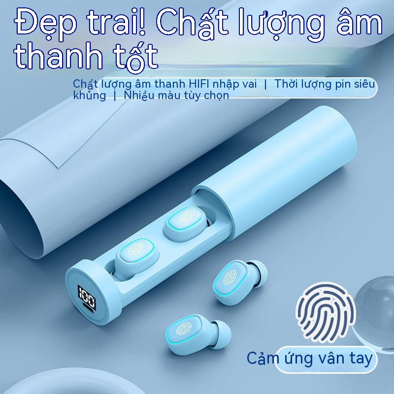 Tai nghe Bluetooth mới không dây hai tai mini macaron chất lượng âm thanh cao loại in-ear phù hợp với Apple Android