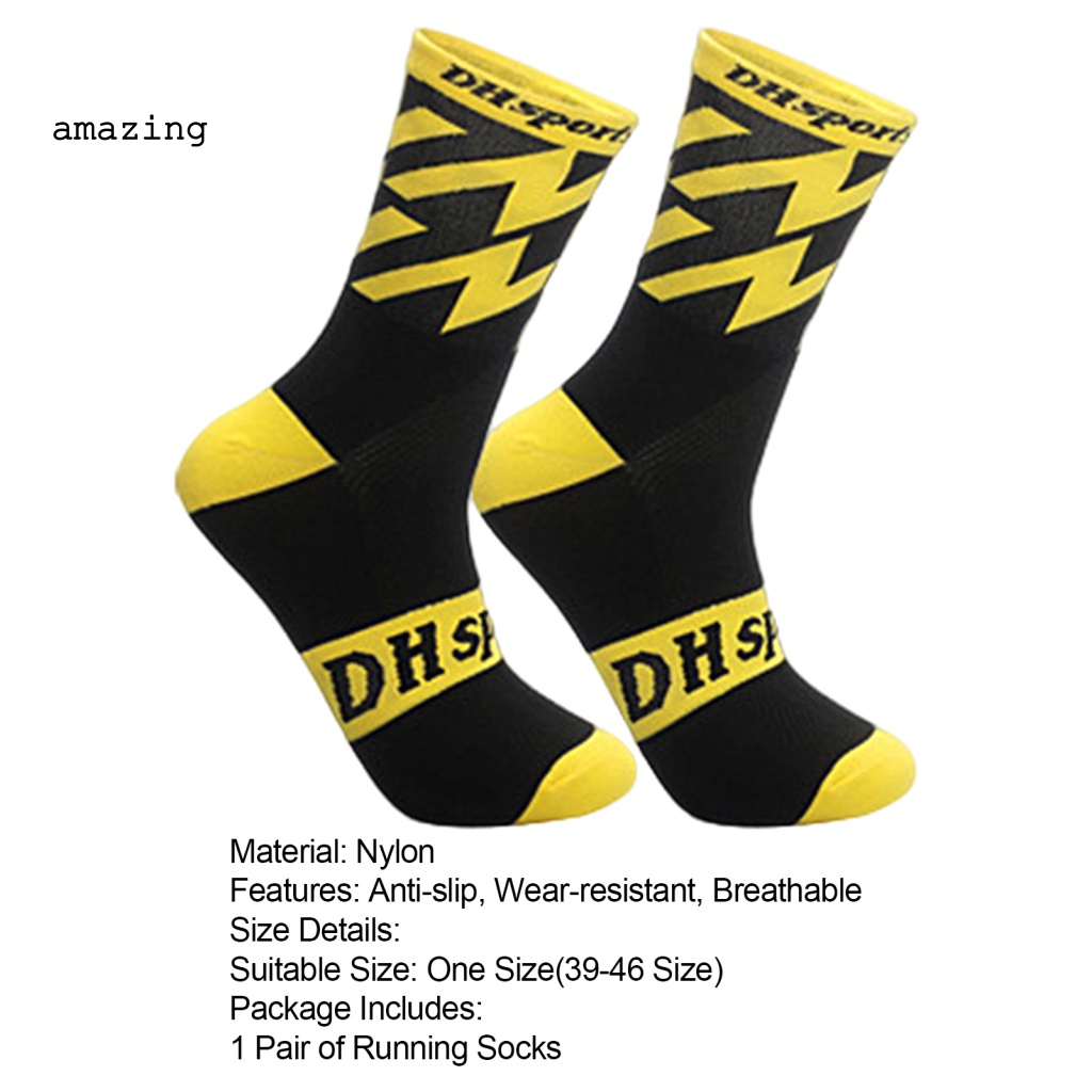 1 Đôi Tất Dệt Kim Màu Sắc Tươi Sáng Chống Trượt Chân Tiện Dụng Thời Trang Unisex