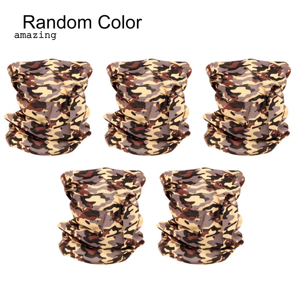 Set 5 Khẩu Trang Thể Thao Rằn Ri Che Phủ Toàn Diện Chống Tia UV Chống Bụi