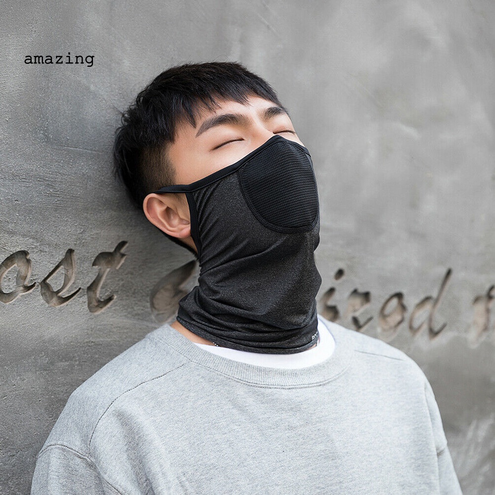 Khăn Choàng Cổ Kiêm Khẩu Trang Mềm Mại Thoáng Khí Kèm Đồ Lọc Tiện Dụng Khi Chơi Thể Thao