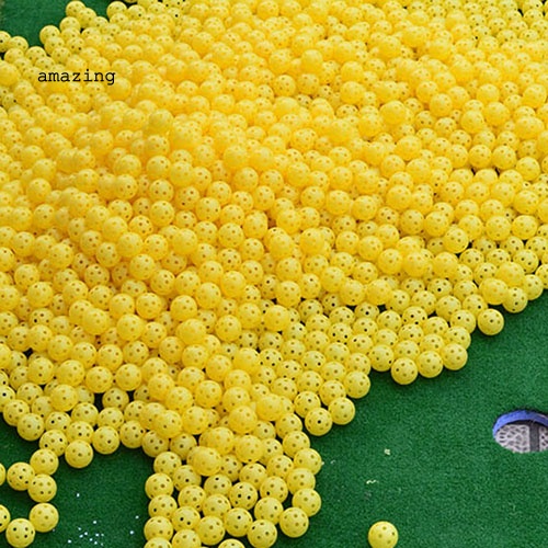 Set 6 Quả Bóng Golf Cao Su Đàn Hồi Có Lỗ Dành Cho Người Mới Tập Chơi Trong Nhà