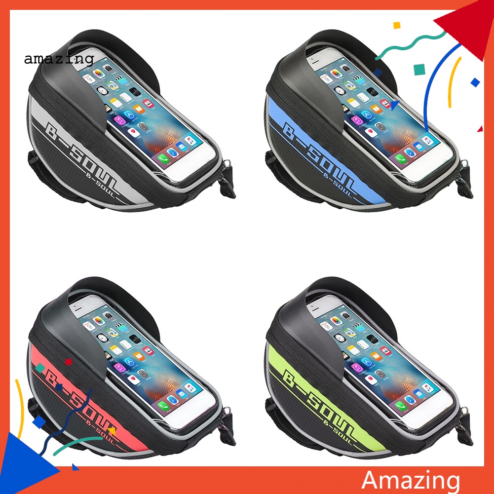 Túi Đựng Điện Thoại Màn Hình Cảm Ứng Phản Quang Chống Thấm Nước Gắn Khung Xe Đạp