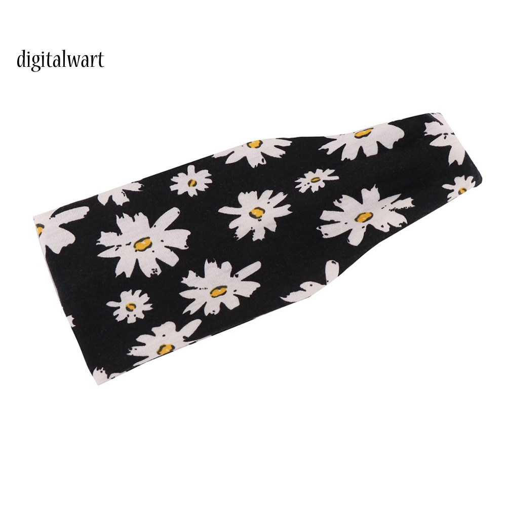 Kỹ Thuật Số| Băng Đô Thể Thao Chất Liệu Cotton Co Giãn Họa Tiết Hoa Hướng Dương