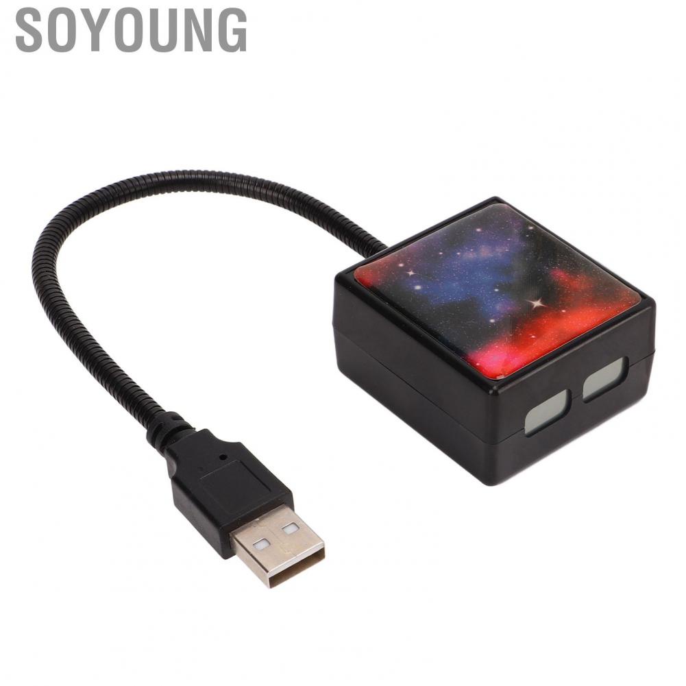 Soyoung USB Star Projector  Room Decoration Car Ceiling Lights 3 Colors Romantic  for Auto Bedroom Party