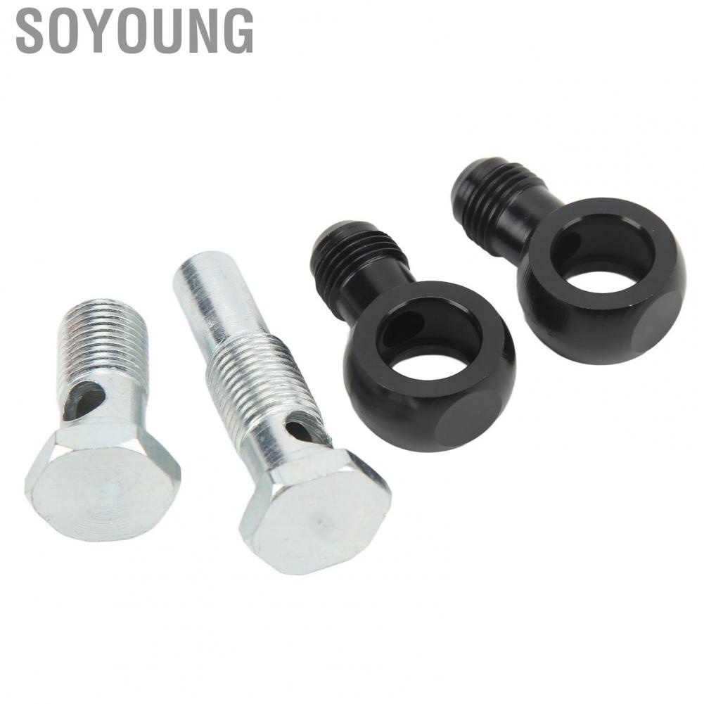 Soyoung Trans Oil Cooler Adapter  Transmission Cooler Banjo Fitting Kit AN6x1/4NPSM Antirust High Hardness 90 Degree  for 4L80E Transmissions