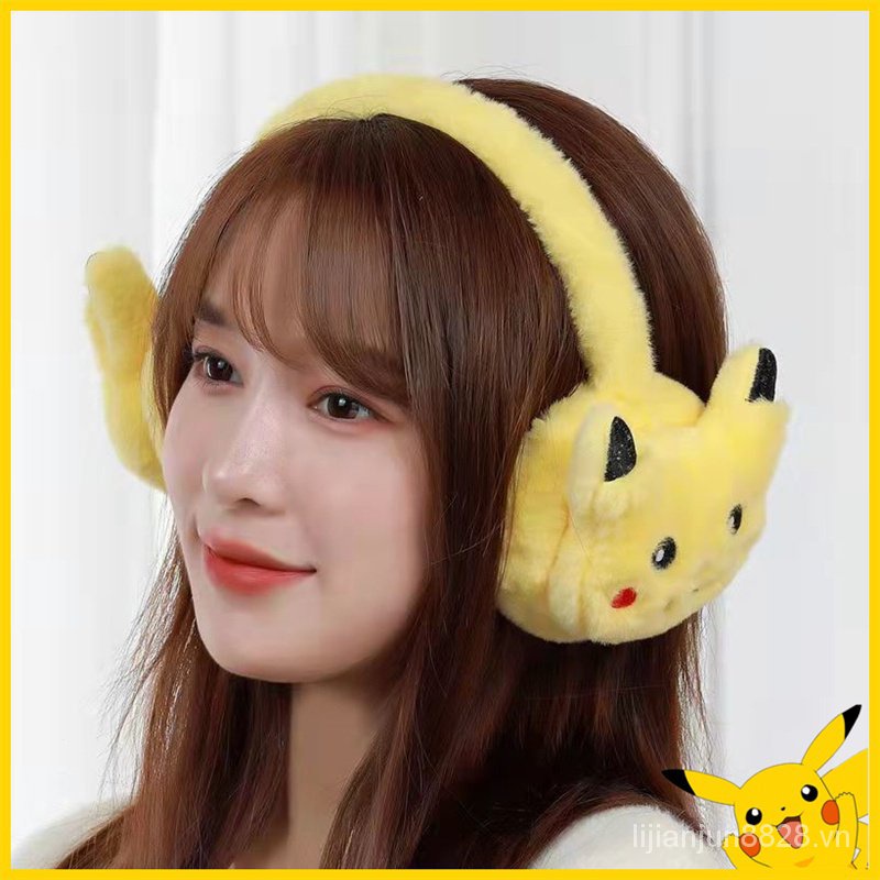 Baokemeng Áo Khoác Nỉ Giữ Ấm Mùa Đông In Họa Tiết Hoạt Hình Pikachu Dễ Thương Có Thể Điều Chỉnh Tai Nghe Cho Trẻ Em Và Trẻ Em Sự Bảo Vệ