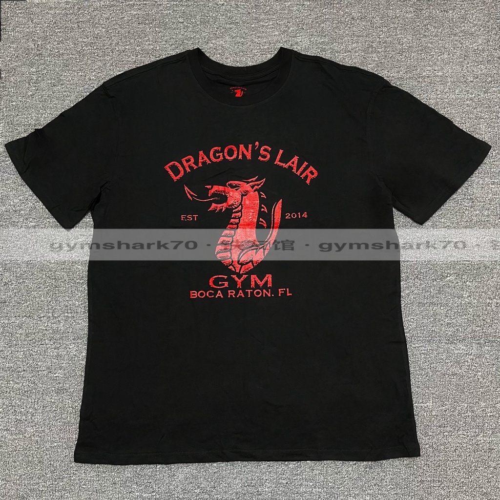 Áo Thun Thể Thao Tay Ngắn Dáng Rộng Vải Cotton In Hình Rồng Cá Tính Cho Nam