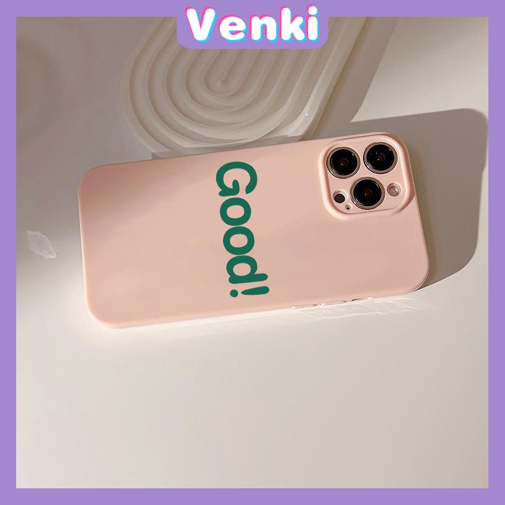 VENKI - For iPhone 11 iPhone Case Pink Glossy Film TPU Soft Case Shockproof Phase Cover Protection Simple Letter Compatible with iPhone 14 13 Pro max 12 Pro Max xr xs max 7 8Plus