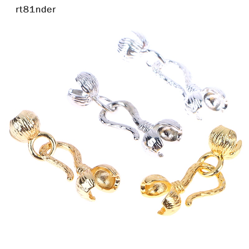 Rt Set 5 Kẹp Nối Bằng Đồng Thau Màu Vàng Dùng Làm Trang Sức