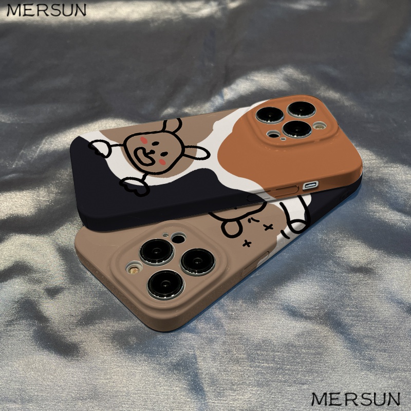 Bảo Vệ Ốp Điện Thoại Ba Màu Họa Tiết Chú Gấu Dễ Thương Cho Iphone 1112 / Wink Raise 1314x / O38Q