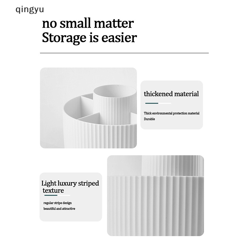 Hộp Đựng Bút Bằng Nhựa Sức Chứa Lớn Có Thể Xoay 360 Độ Để Bàn