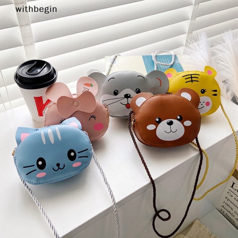 Túi Đeo Chéo Hình Tròn In Họa Tiết Hoạt Hình Động Vật Có Khóa Kéo Thời Trang Cho Nữ