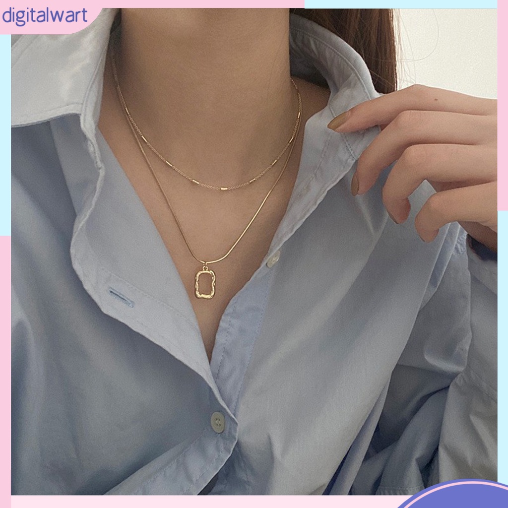 [IGT] Vòng cổ Bằng Thép Không Gỉ Khối Lượng Nhẹ Trang Trí Thanh Lịch Màu Sắc Đơn Giản Dành Cho Nữ