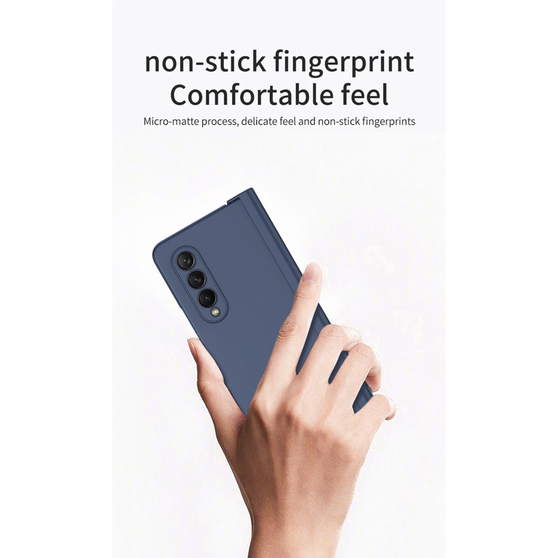 Ốp Điện Thoại Nhựa Kèm Ngăn Đựng Bút Cho Samsung Galaxy Z Fold 5 4 3 5G Kính
