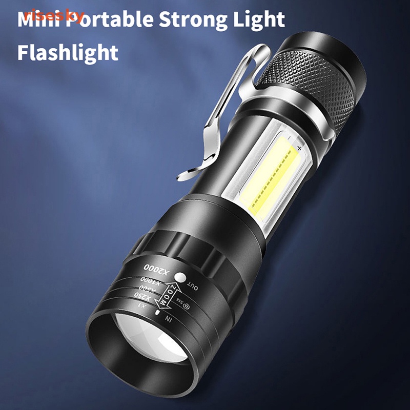 Đèn Pin LED Mini Chống Thấm Nước Có Thể Sạc Lại Bằng Cổng USB