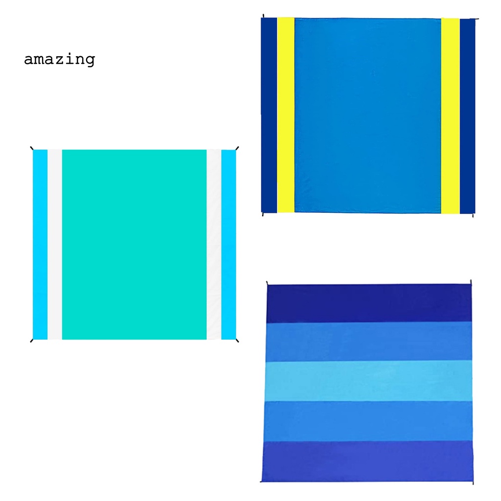 1 Bộ Thảm Cắm Trại Kèm Chốt Cố Định Chống Ẩm Dễ Mang Theo