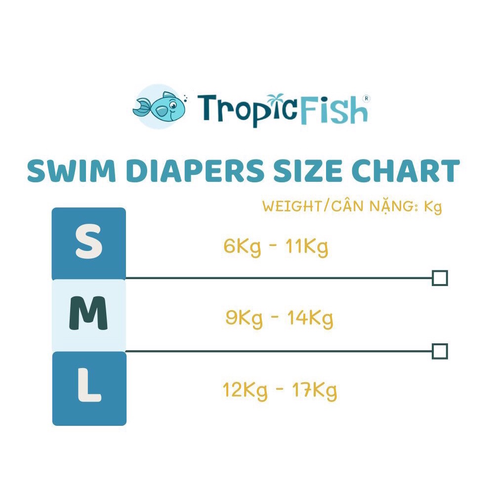 Tã Bỉm bơi TropicFish cho bé xuất xứ Đan Mạch