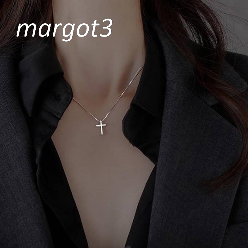 Vòng cổ Mạ Bạc 925 Mặt Thánh Giá Đơn Giản Cho Nữ