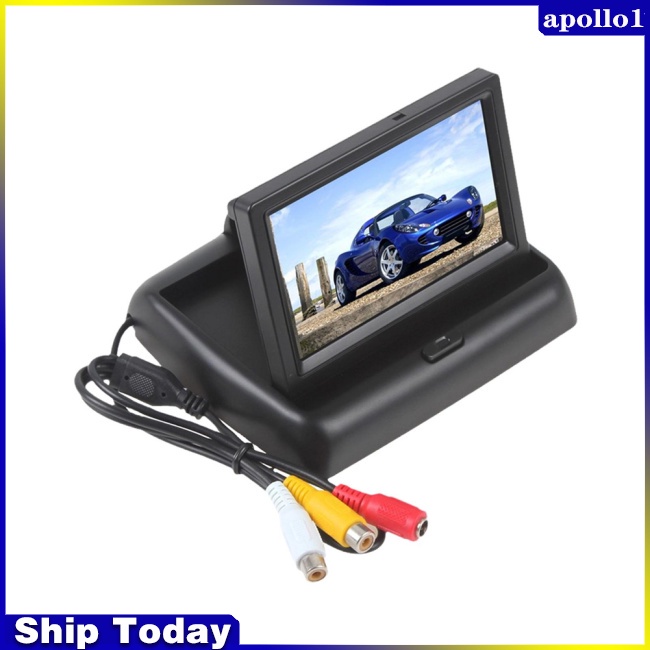 Màn Hình Lcd 4.3-Inch Tft Tầm Nhìn Ban Đêm Có Thể Gập Lại Cho Xe Hơi