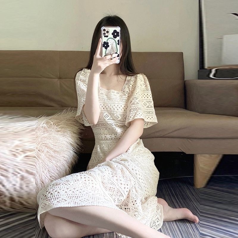 Beauty Váy Kiểu Pháp Nhẹ Nhàng Thiết Kế Váy Dài Cao Cấp, Tiên Nữ Siêu Tiên, Khí Chất Gầy Gò ]