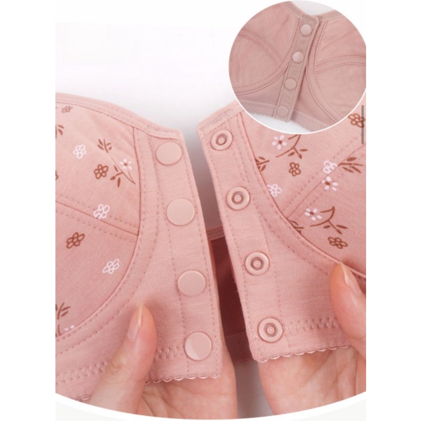 Áo Ngực Cài Trước Bằng Cotton Thoải Mái Plus Size Cho Mẹ Bầu