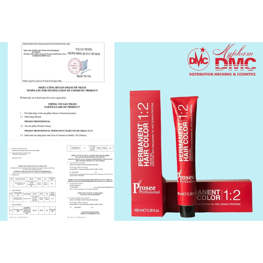 Thuốc Nhuộm Tóc Prosee Leo Shiny Hair Color Chính Hãng 100ml