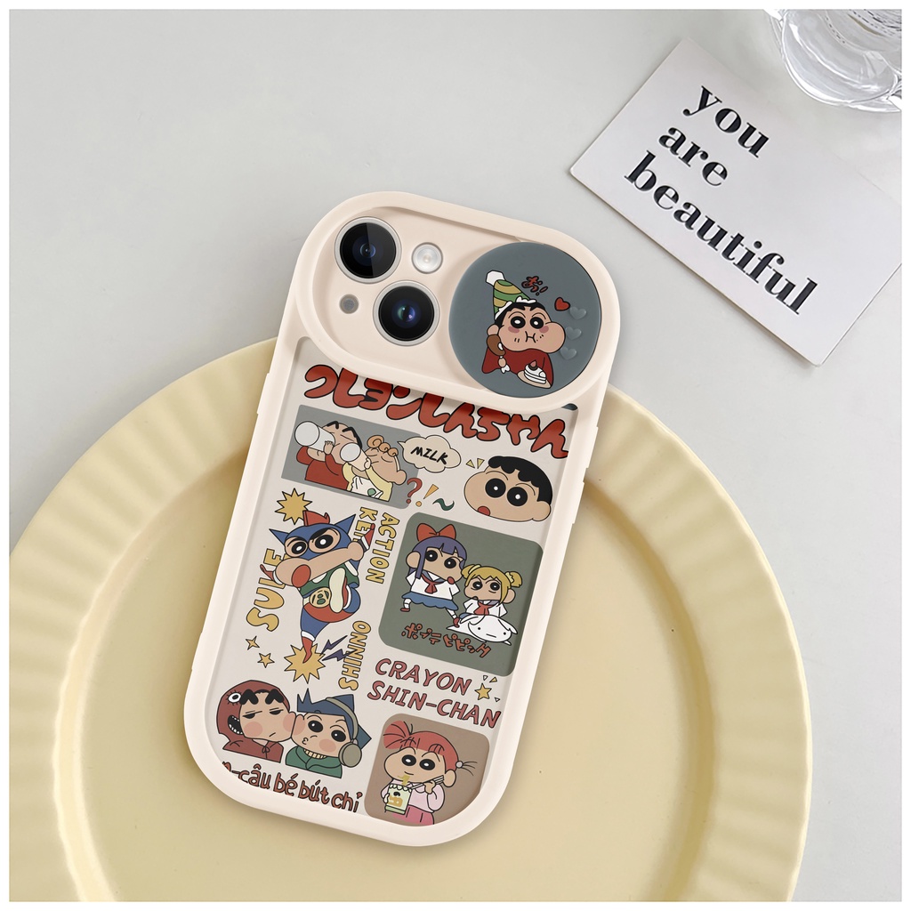 Ốp trượt cam cậu bé bút chì iPhone Ốp Điện Thoại Case Bút chì mới  14 XR 13 11 12 Pro Max 8 7 6 6S Plus X Xs Max Se 2020 13 12 11